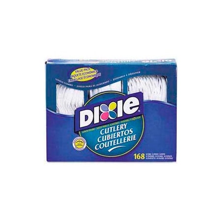 Dixie Dixie DXECM168, Cutlery Combo, Plastic, White, 168/Box DXECM168